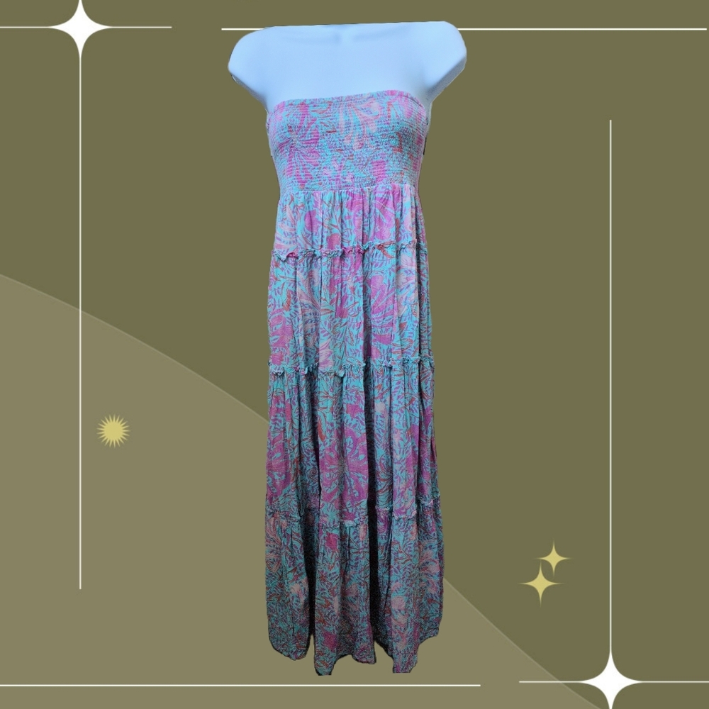 🍋✨ Jen's Pirates Booty Watermelon Garden Party Convertible Skirt Dress Size M